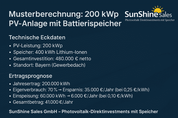 Photovoltaik Investment, PV-Anlage mit Speicher, Solar Direktinvestment, Batteriespeicher Rendite, EEG Vergütung 2025, steuerliche Vorteile Photovoltaik, Investitionsabzugsbetrag PV, Sonder-AfA Solaranlage, nachhaltige Rendite PV, Speicherförderung Deutschland, SunShine Sales Erfahrungen, PV Speicher kaufen, Gewerbedach Photovoltaik, Stromspeicher Wirtschaftlichkeit, Photovoltaik Finanzierung, PV-Investment Bayern, Photovoltaik Anlage mit Speicher kaufen, Photovoltaik Steueroptimierung, Ertragsprognose PV, ROI PV Speicher